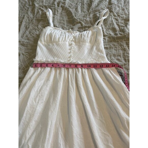 Milkmaid Corset babydoll S lined Midi Dress Fairy Coquette Western Coastal Boho - Picture 4 of 14